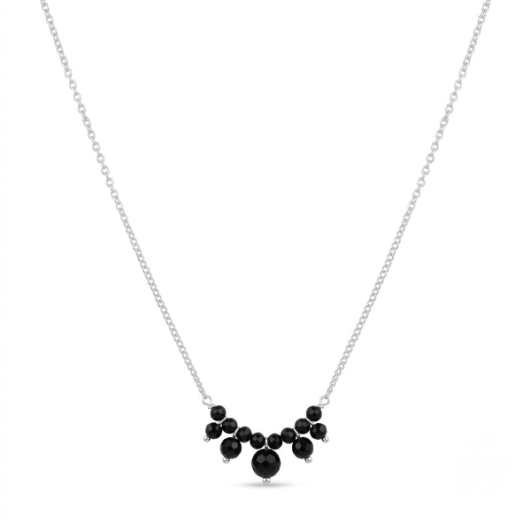 Black Spinel Silver Chain Mangalsutra