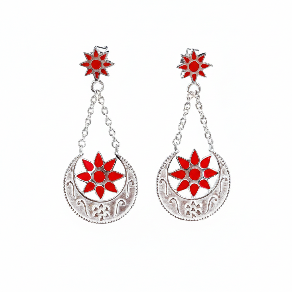 Chand Phool Meena Earrring