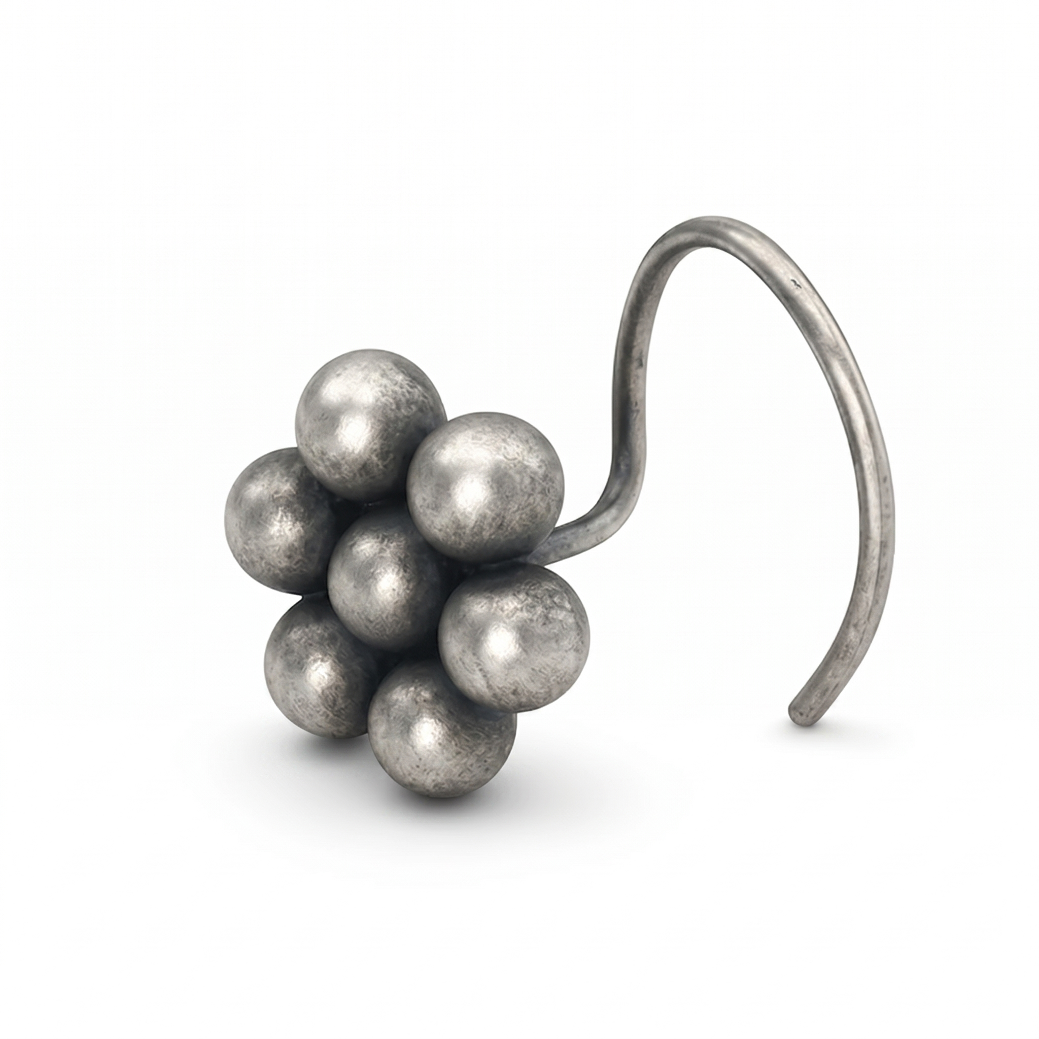Itihaas Kudi Nose Pin - Big (Pierced) | 92.5 Sterling Silver