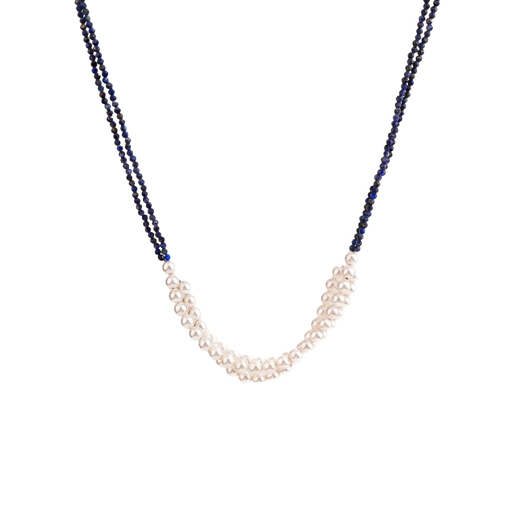 Lapis Lazuli and Pearls Layered Necklace