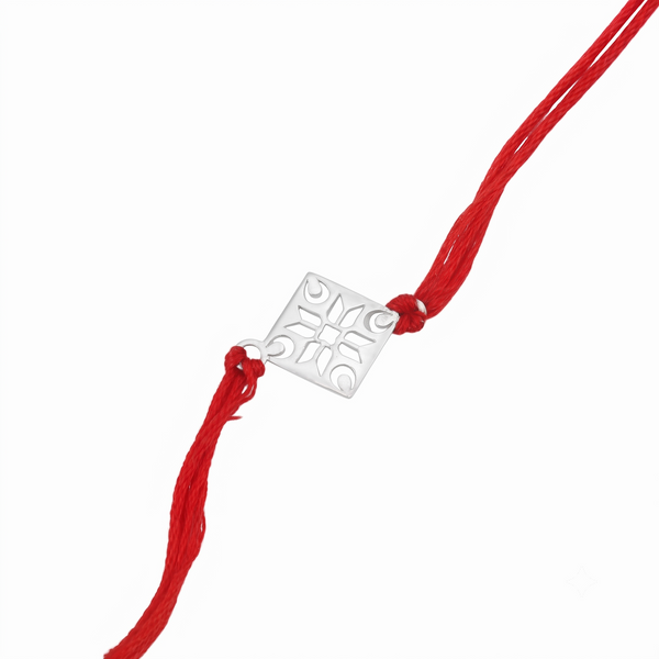 Silver Laser cut Rakhi
