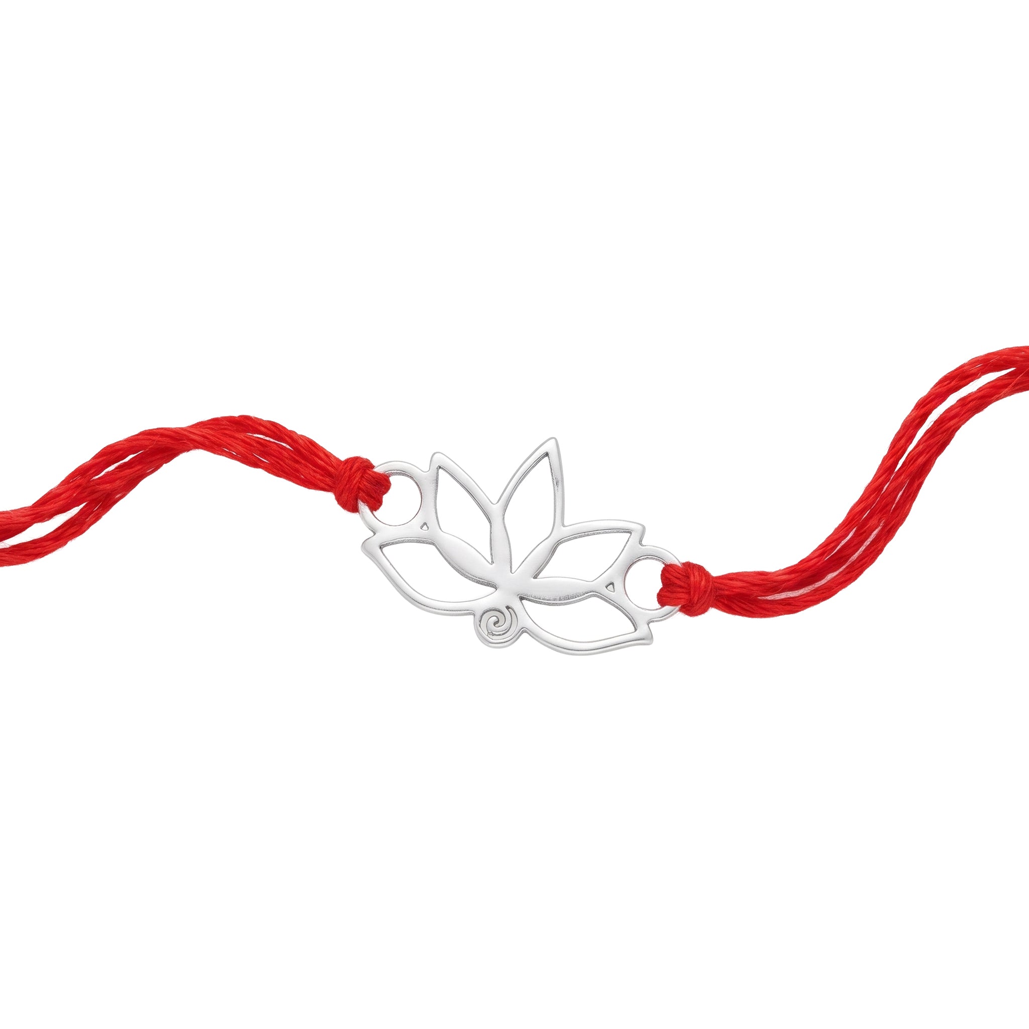 Silver Laser Cut Lotus Rakhi