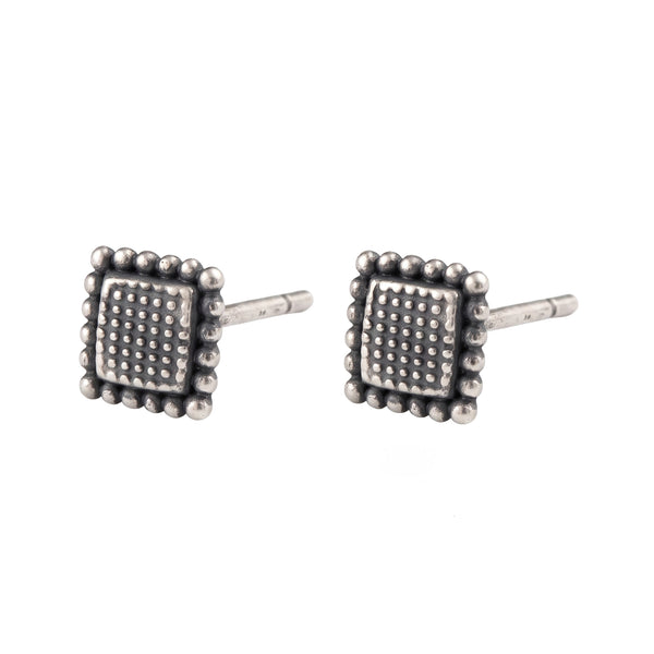 Dotted Diamond Studs | 92.5 Silver