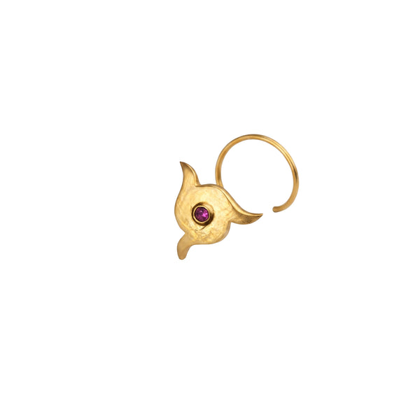 Silver Nakshatra Nose pin (Pierced, Gold Plated)