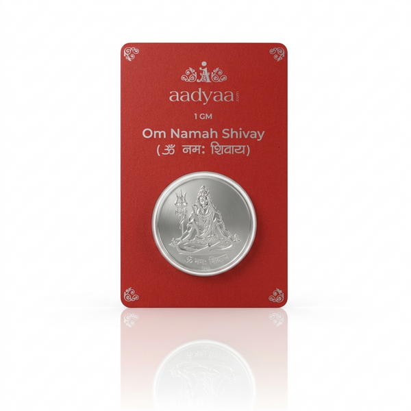 Om Namah Shivay Silver Coin (1 gm) | 99.9 Silver