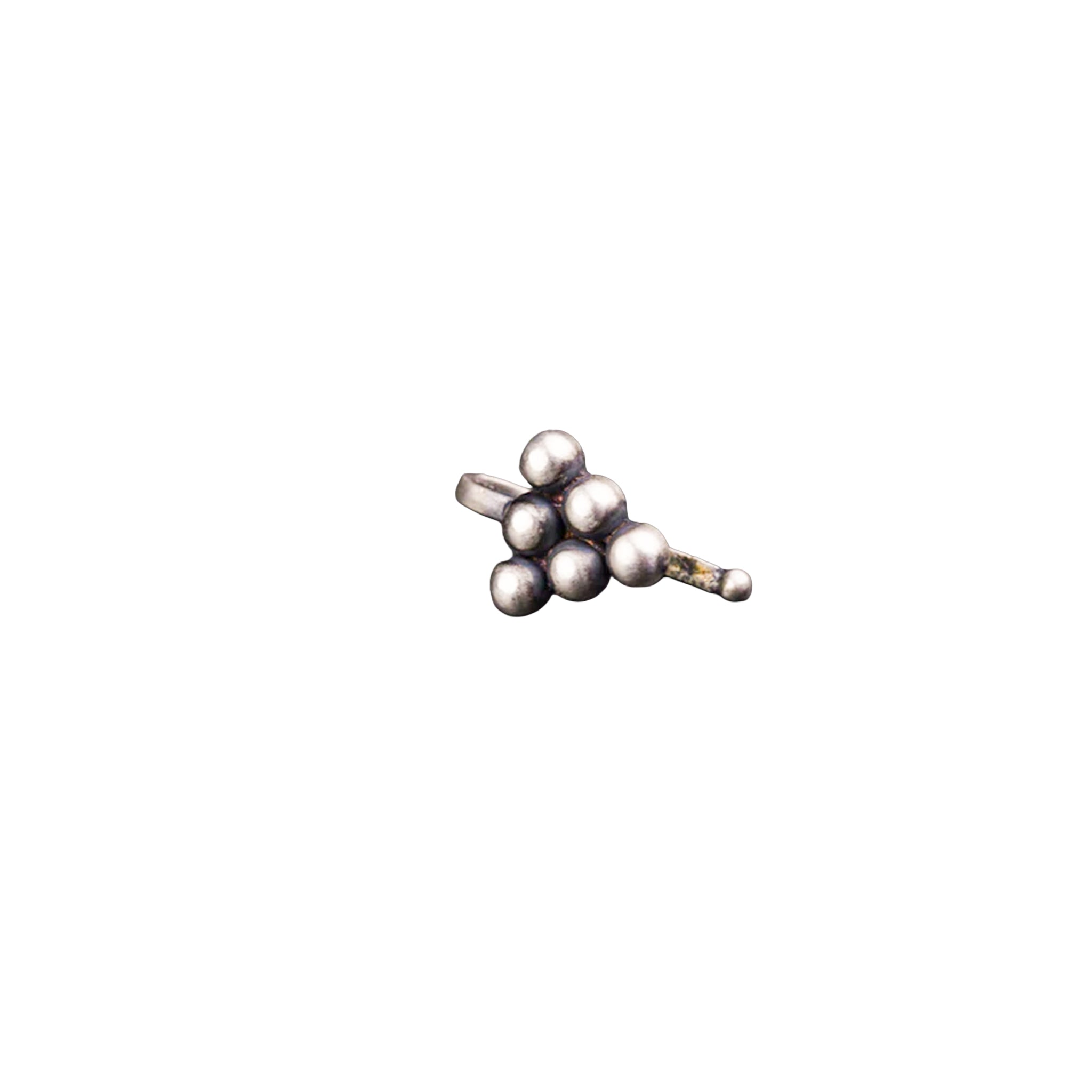 Handmade Silver Pyramid Nose pin (Clip on)