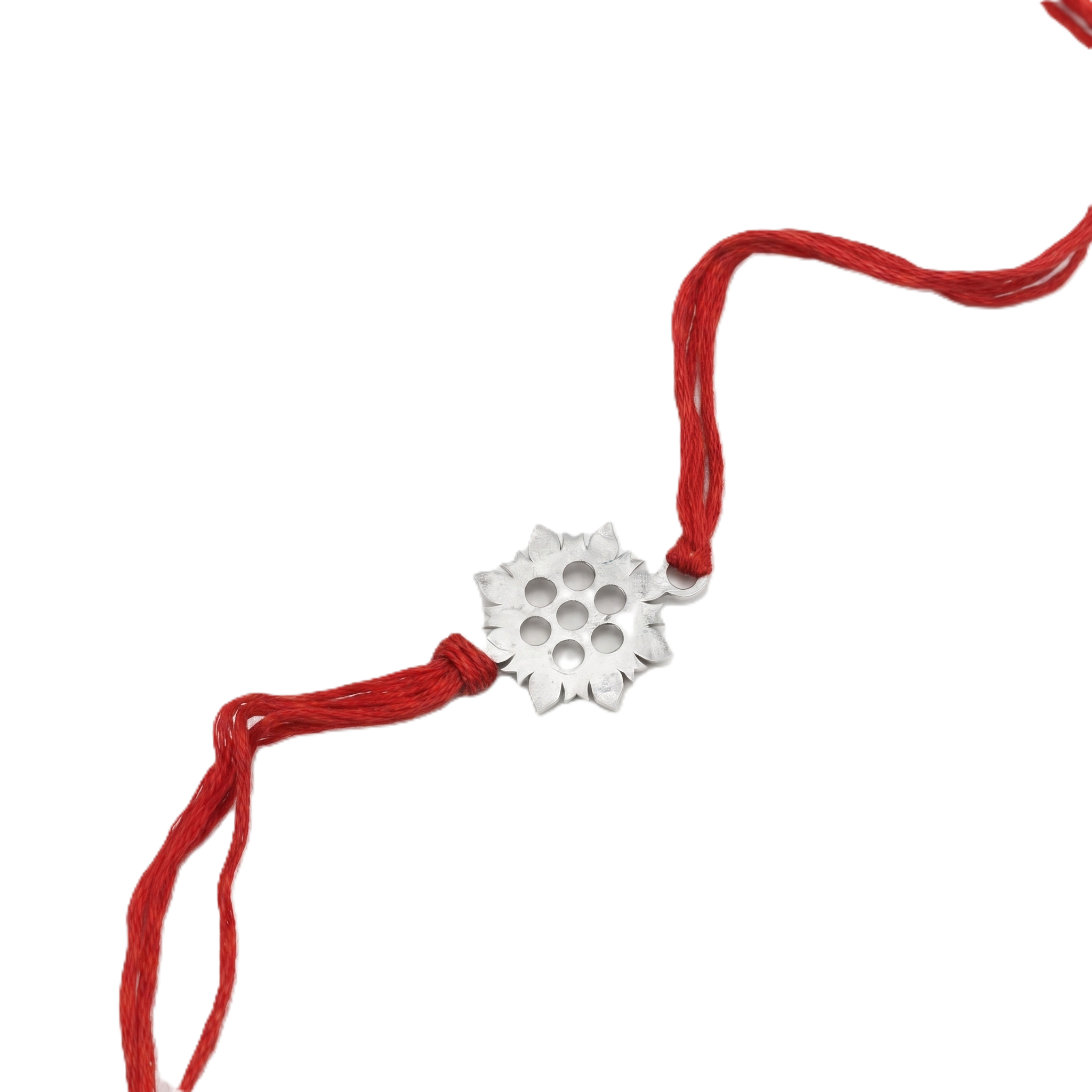 Silver Laser cut Rakhi