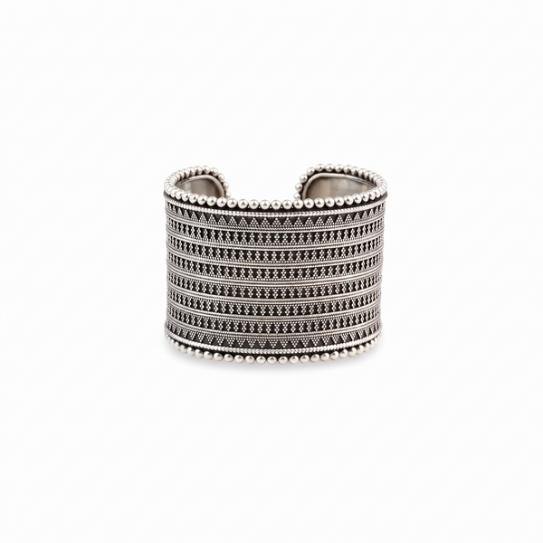 Silver Oxidised Statement Bracelet