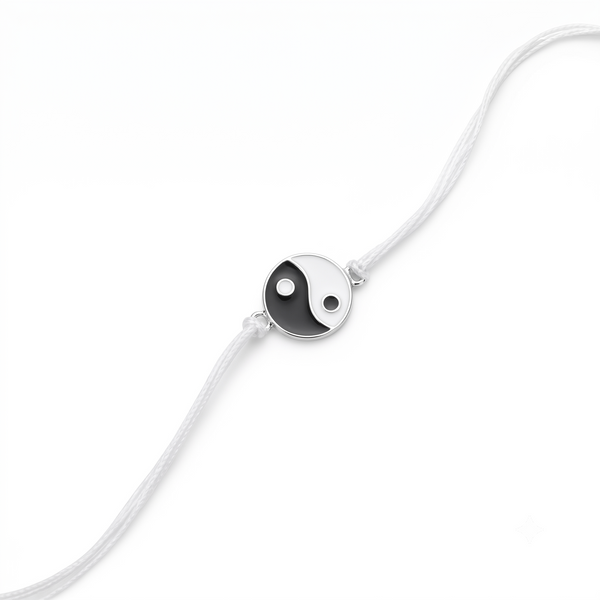 Yin Yang Silver Rakhi