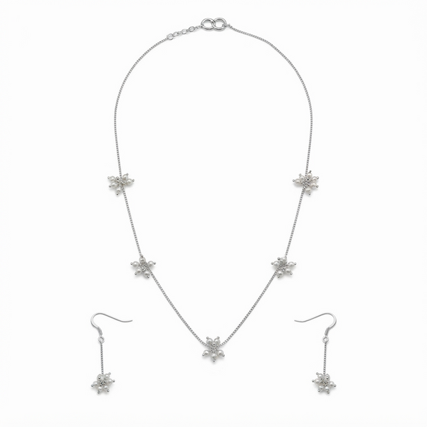 Chain Pearl Bunch Set | 92.5 Sterling Silver