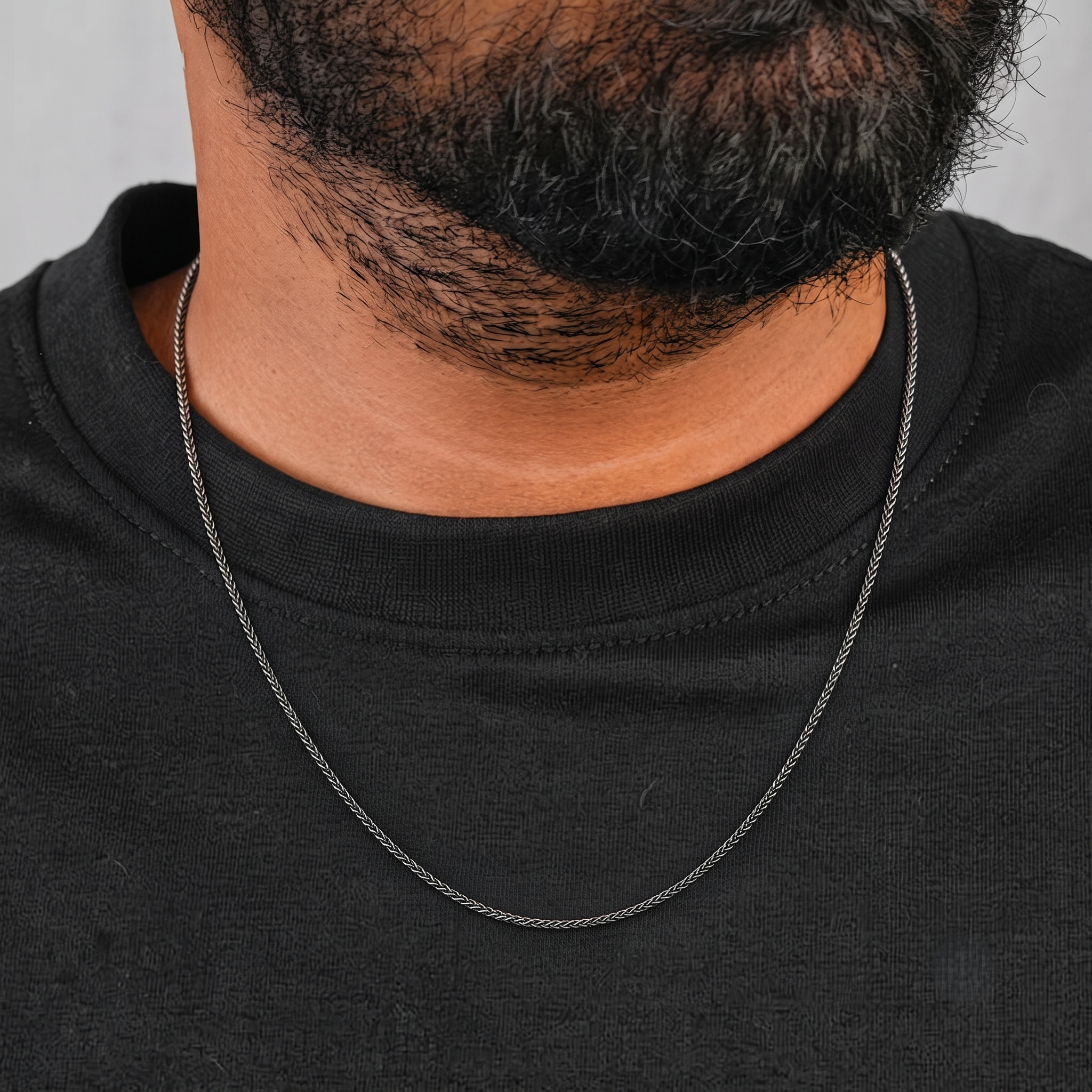 Unisex Snake Silver Chain – 16 Inches | 92.5 Sterling Silver