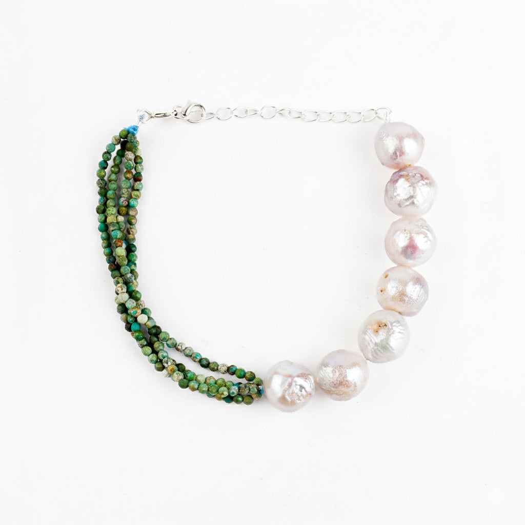 Firoza & Fresh Water Pearl Bracelet