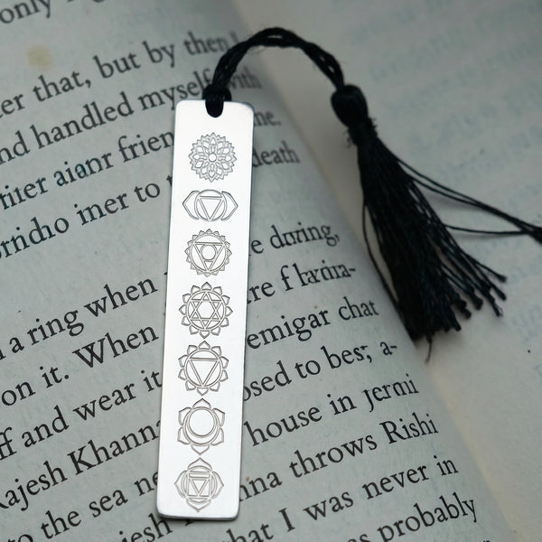 7 Chakras Silver Bookmark