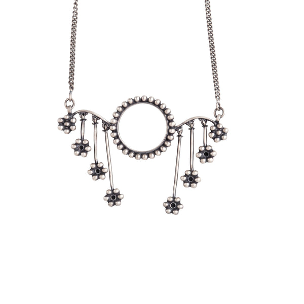 Flowers and breeze ( Long chain pendant )