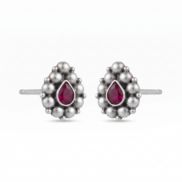 Pink Stone Drop Earrings