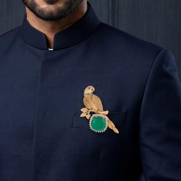 22K Gold Plated Fashion Unisex Brooch