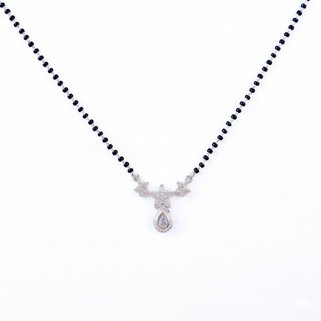 CZ Flower Drop Mangalsutra