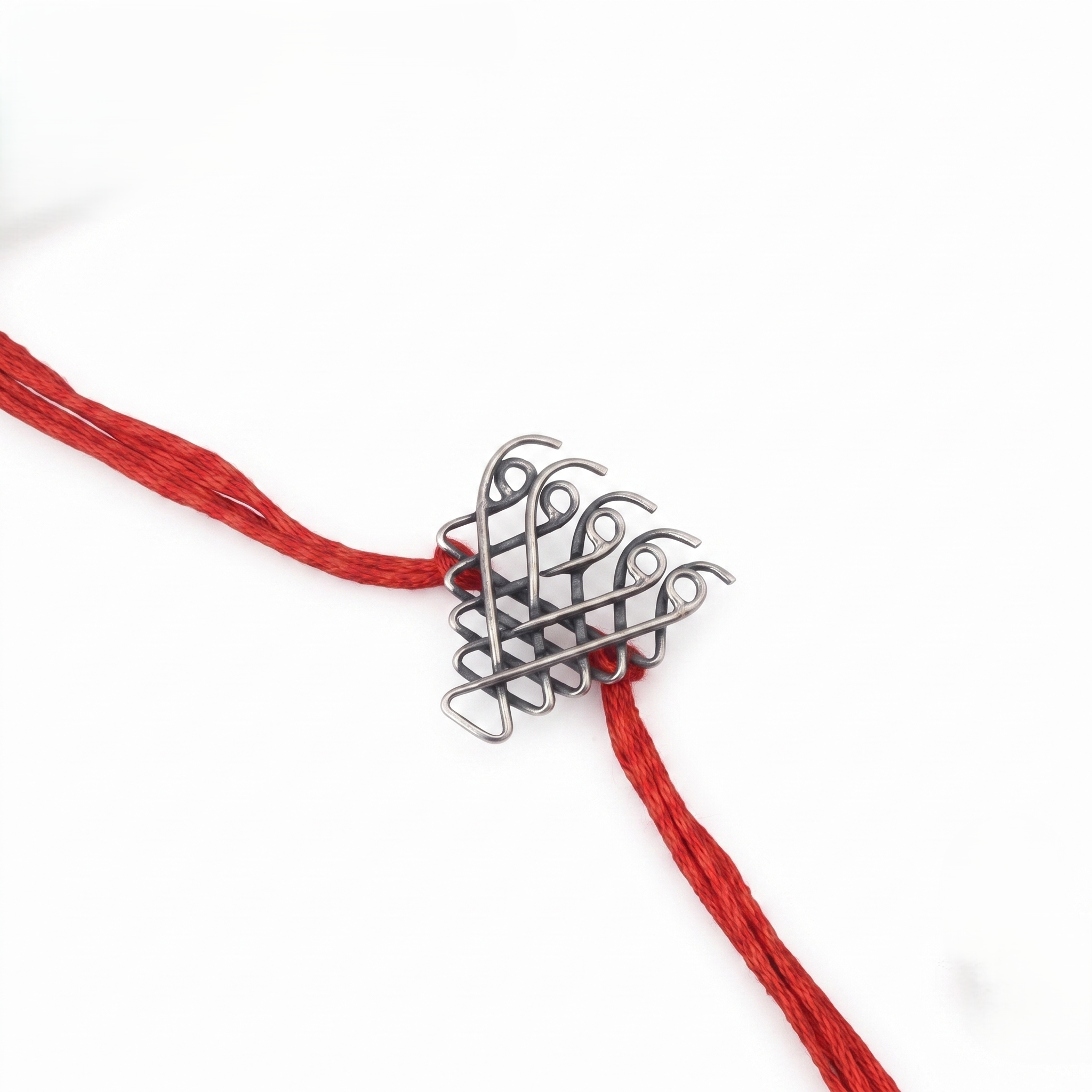 Silver Saraswati Rakhi/Pendant ( Motif size : Small )