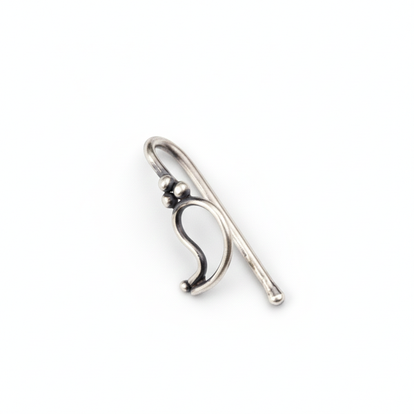 Handmade Silver Koyari Nosepin (Clip on)