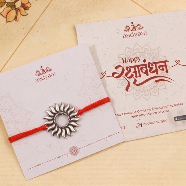 Silver Surya Rakhi/Pendant