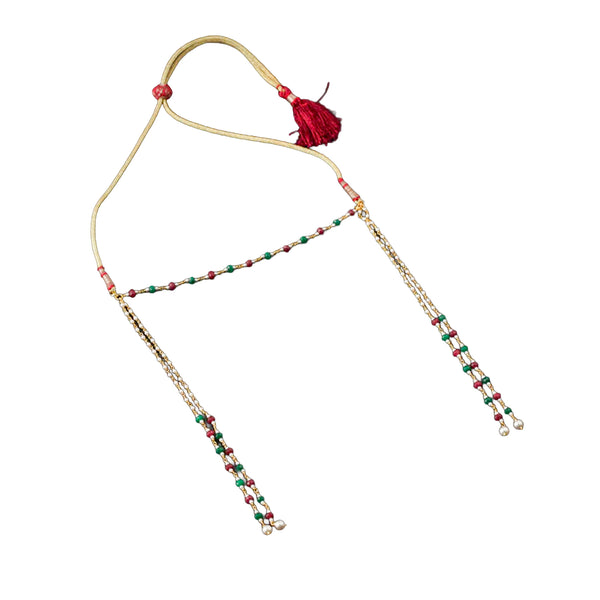 Semi Precious Stones and Pearls Mundavali Gold Plated
