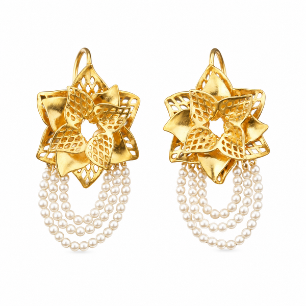 Godavari Earrings  |  92.5 Silver | 22K Gold Plated