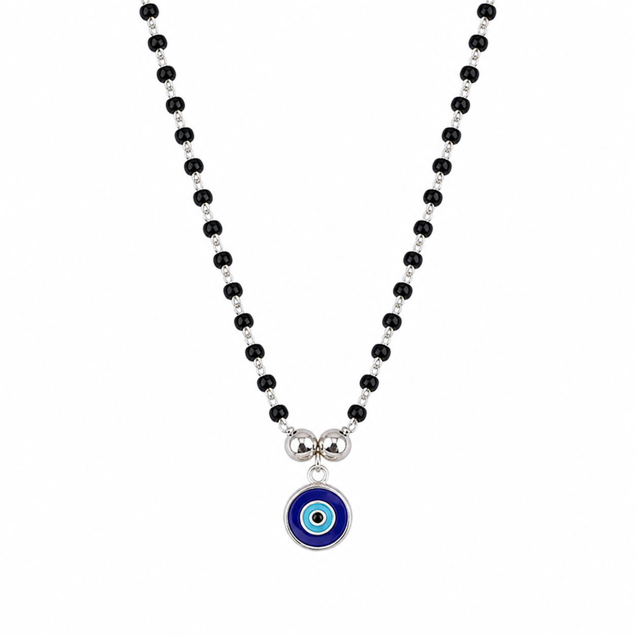 Handmade Silver Evil Eye mangalsutra