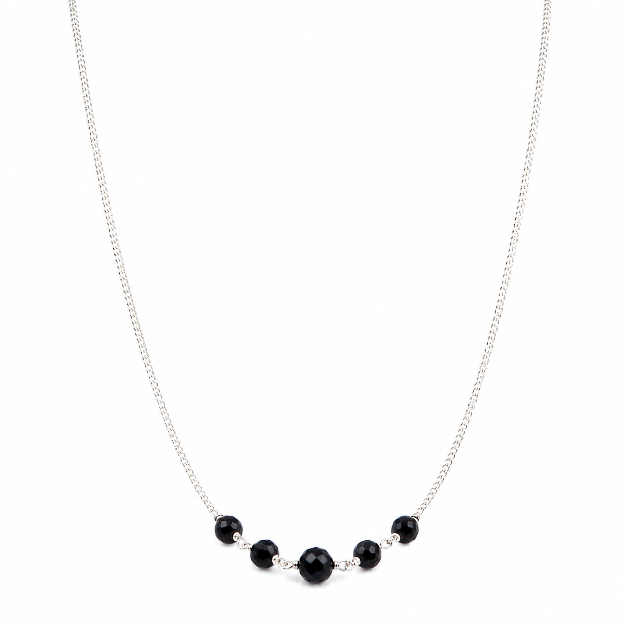 Handmade Silver Mangalsutra : Spinel ganthan