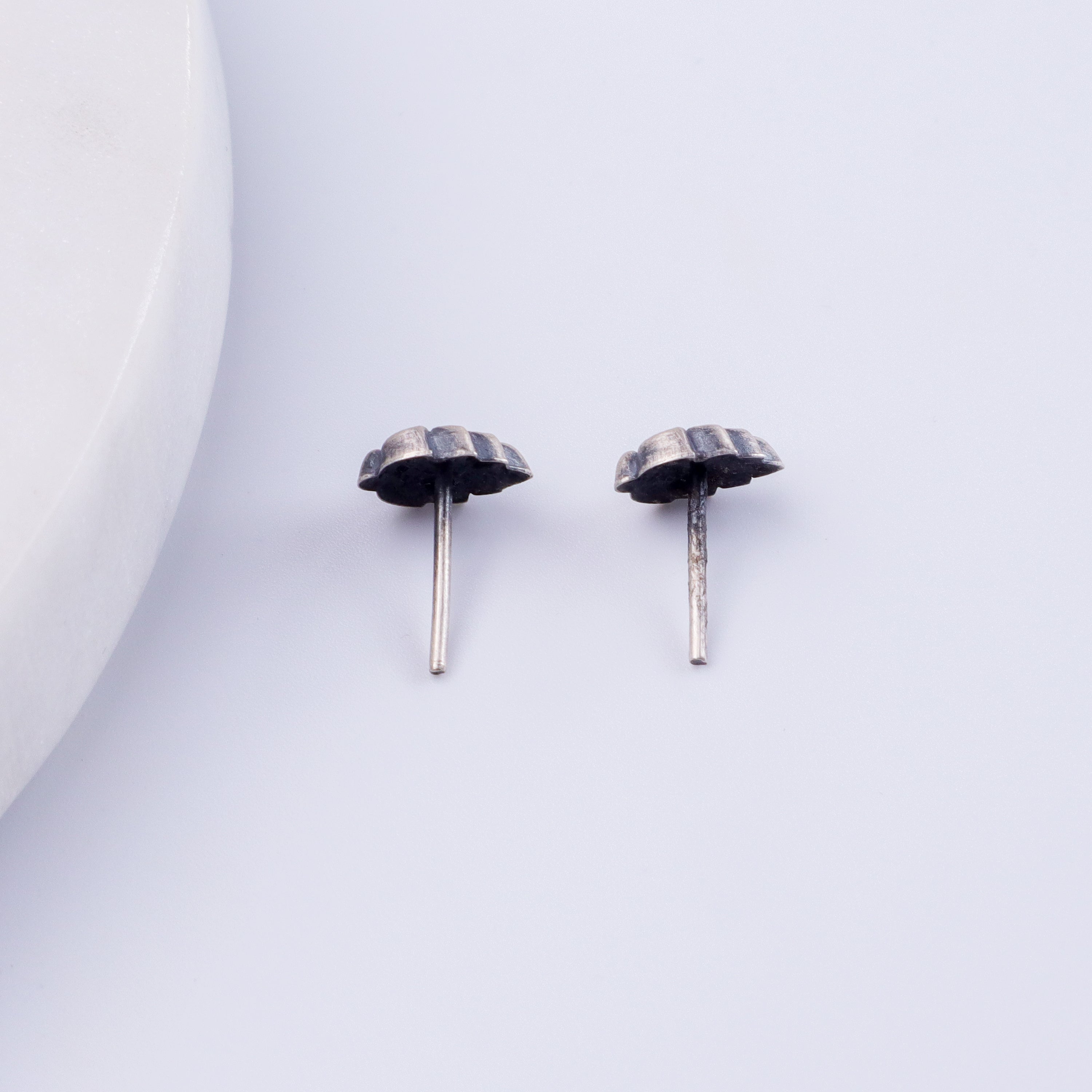 Silver Leafy Petal Stud | 92.5 Silver