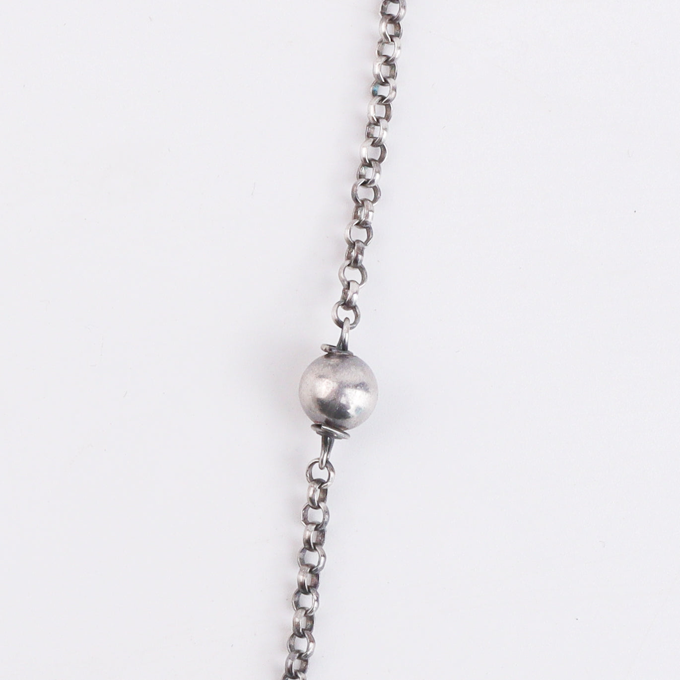 Silver Saraswati Necklace with Beads (Small)