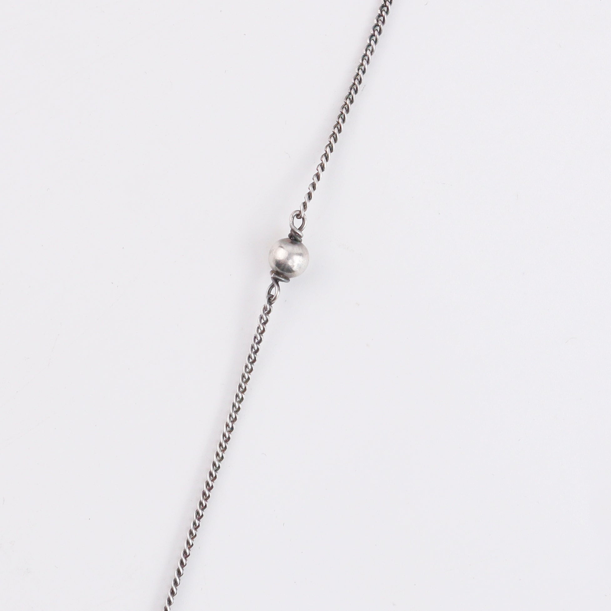 Silver Saraswati Necklace with Beads (Medium)