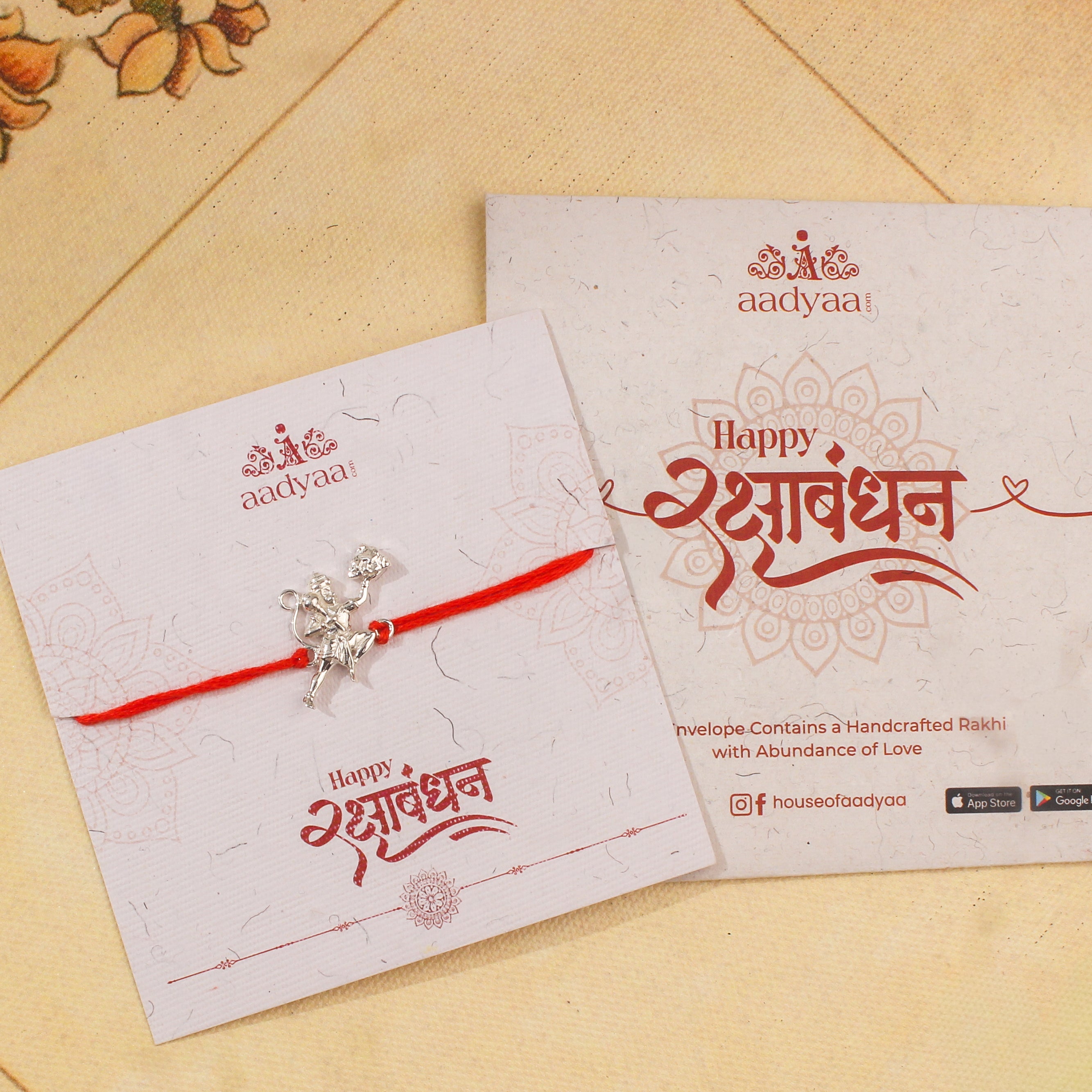 Hanuman Silver Rakhi (Project Handmade)