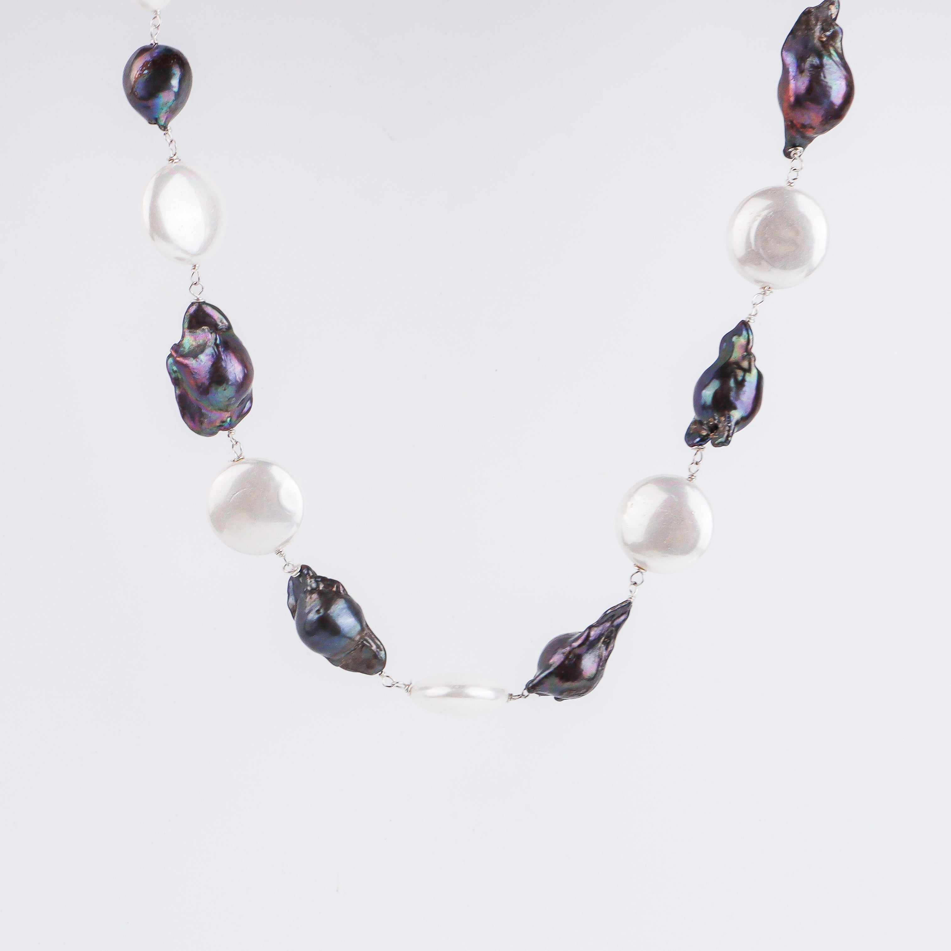 Pearl Silver Ganthan Necklace