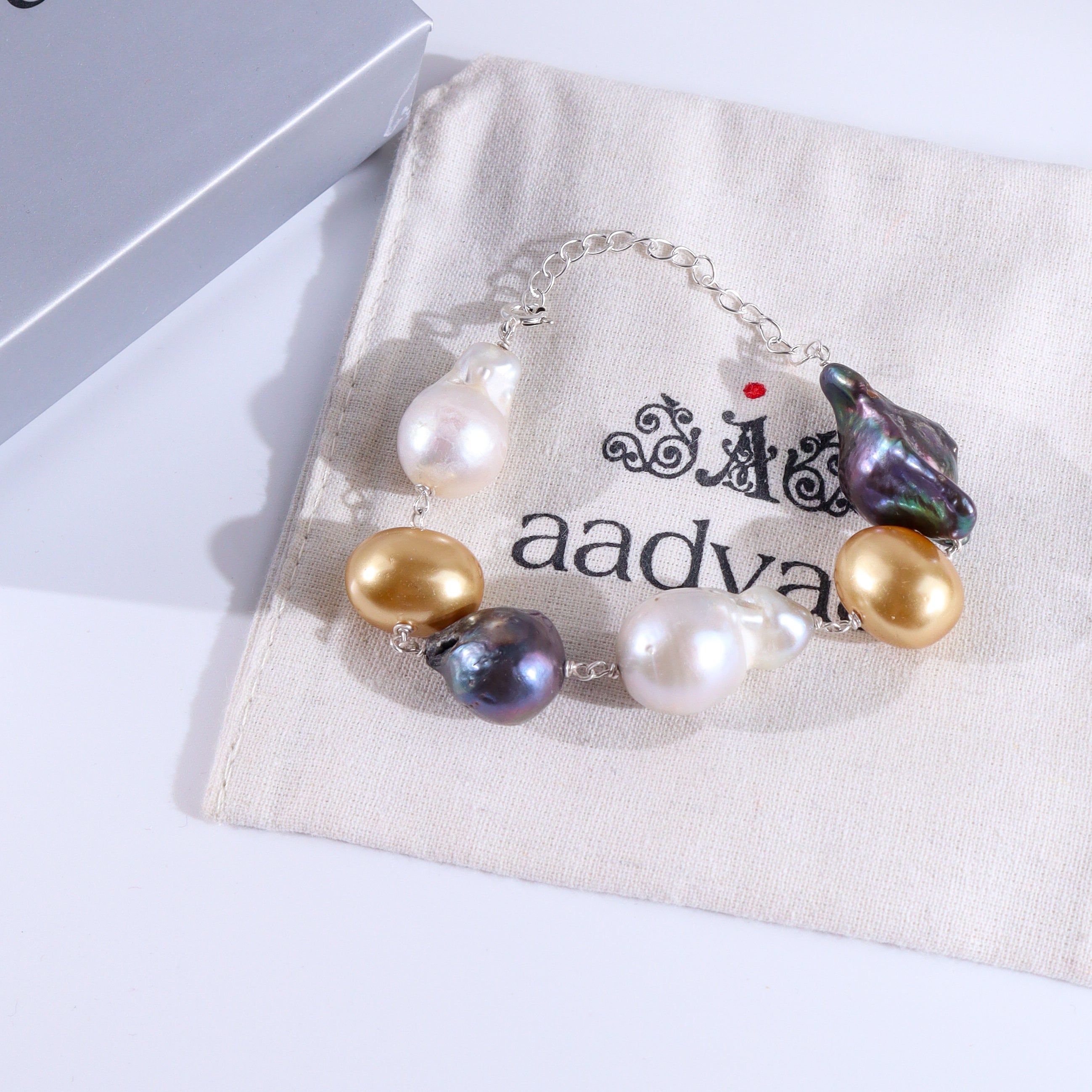 Baroque and Shell Pearl Ganthan Bracelet