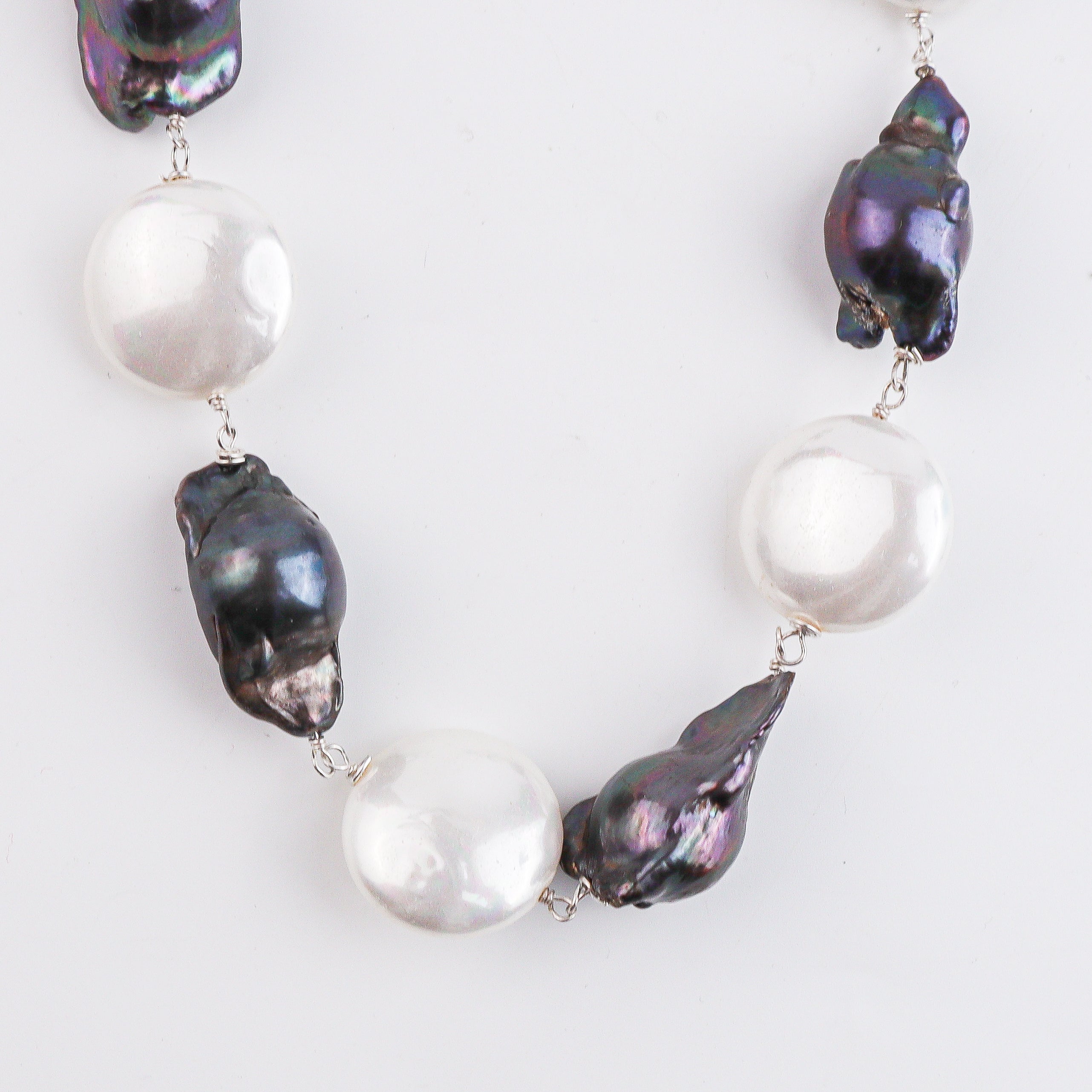 Pearl Silver Ganthan Necklace
