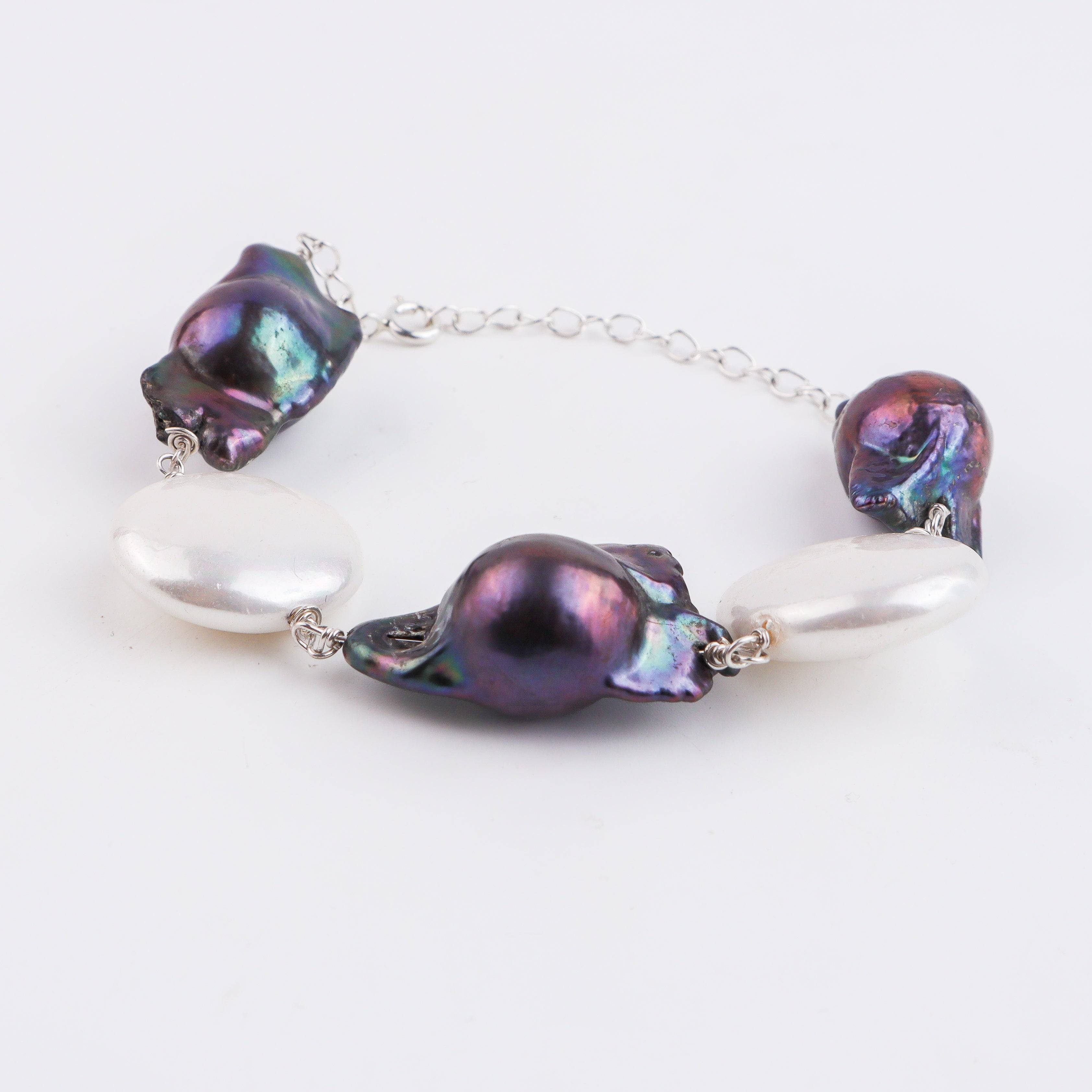 Pearl Silver Ganthan Bracelet