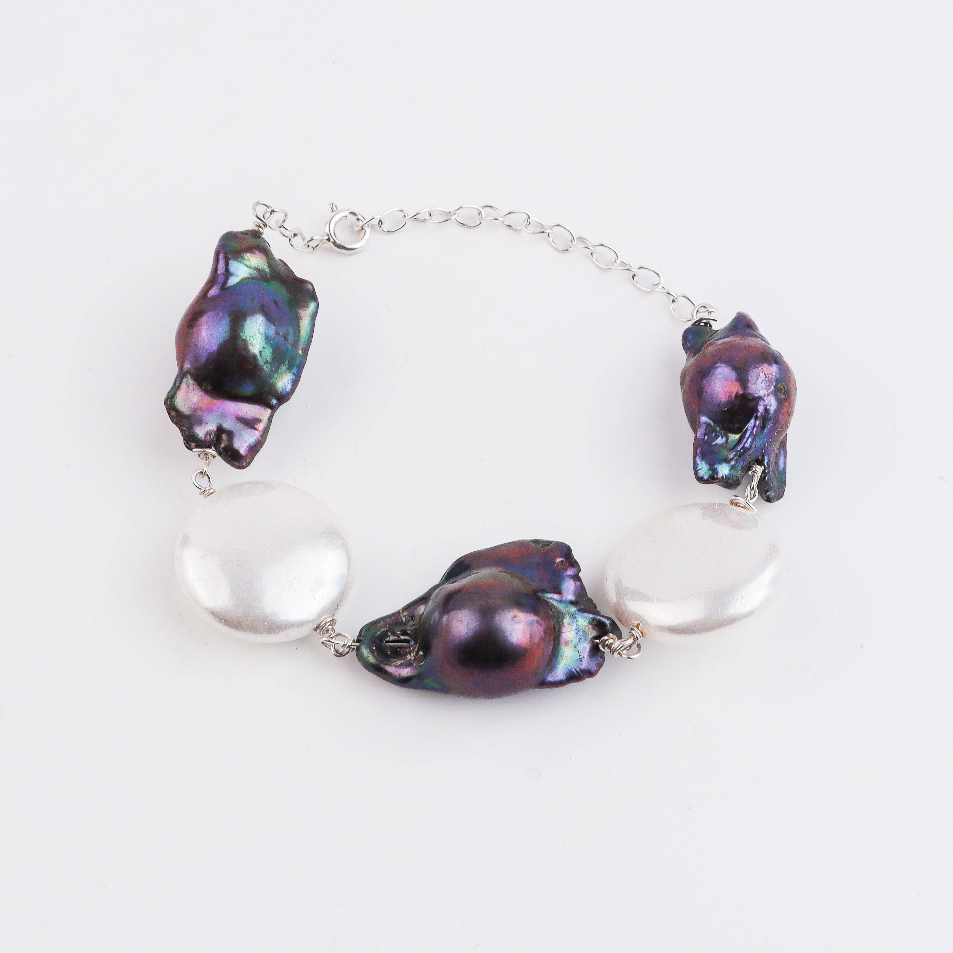 Pearl Silver Ganthan Bracelet