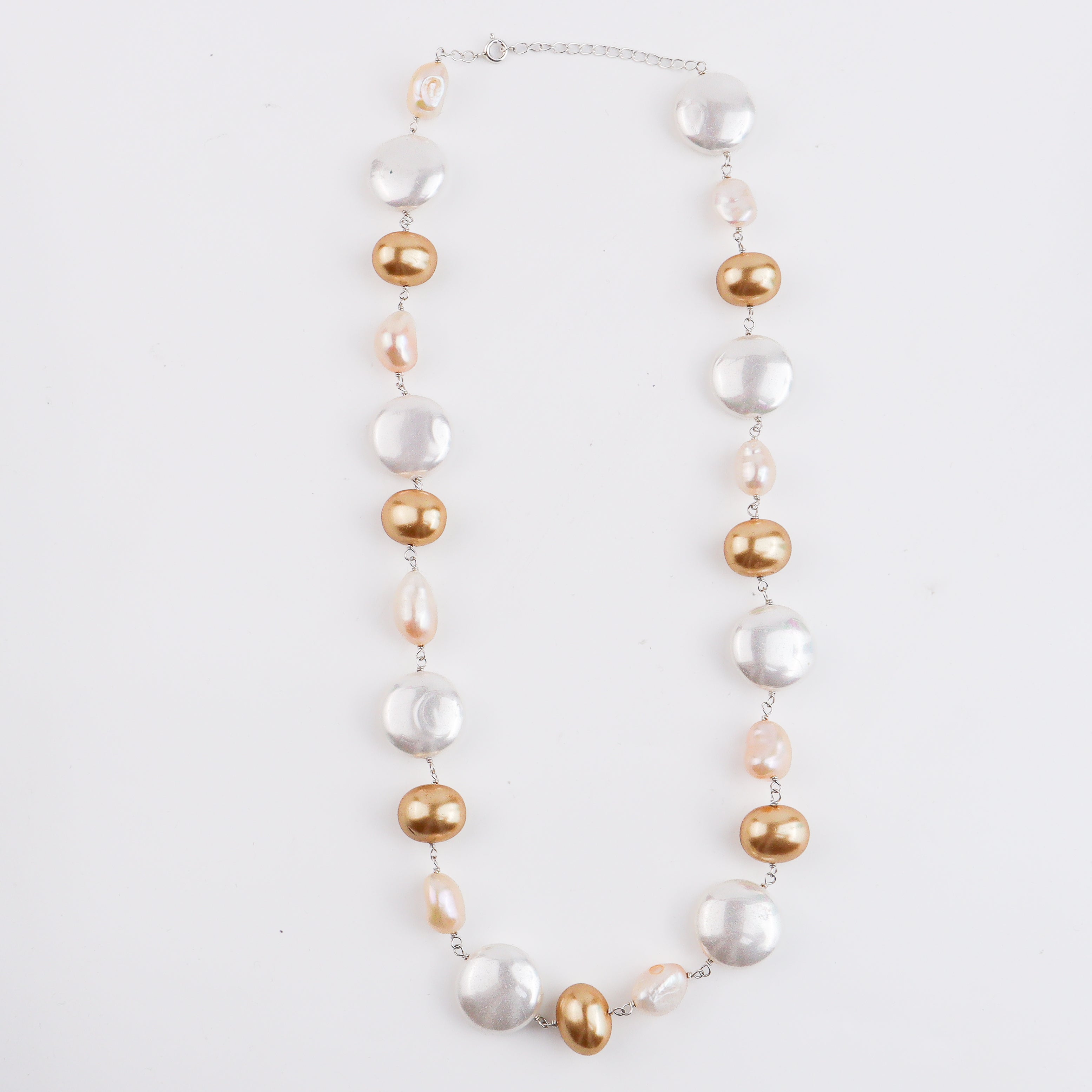 Pearl Silver Ganthan Necklace