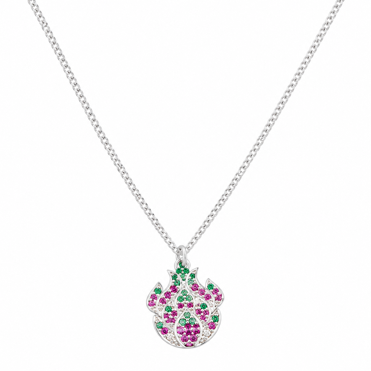 Dragonfruit CZ Fruit-Charm Necklace