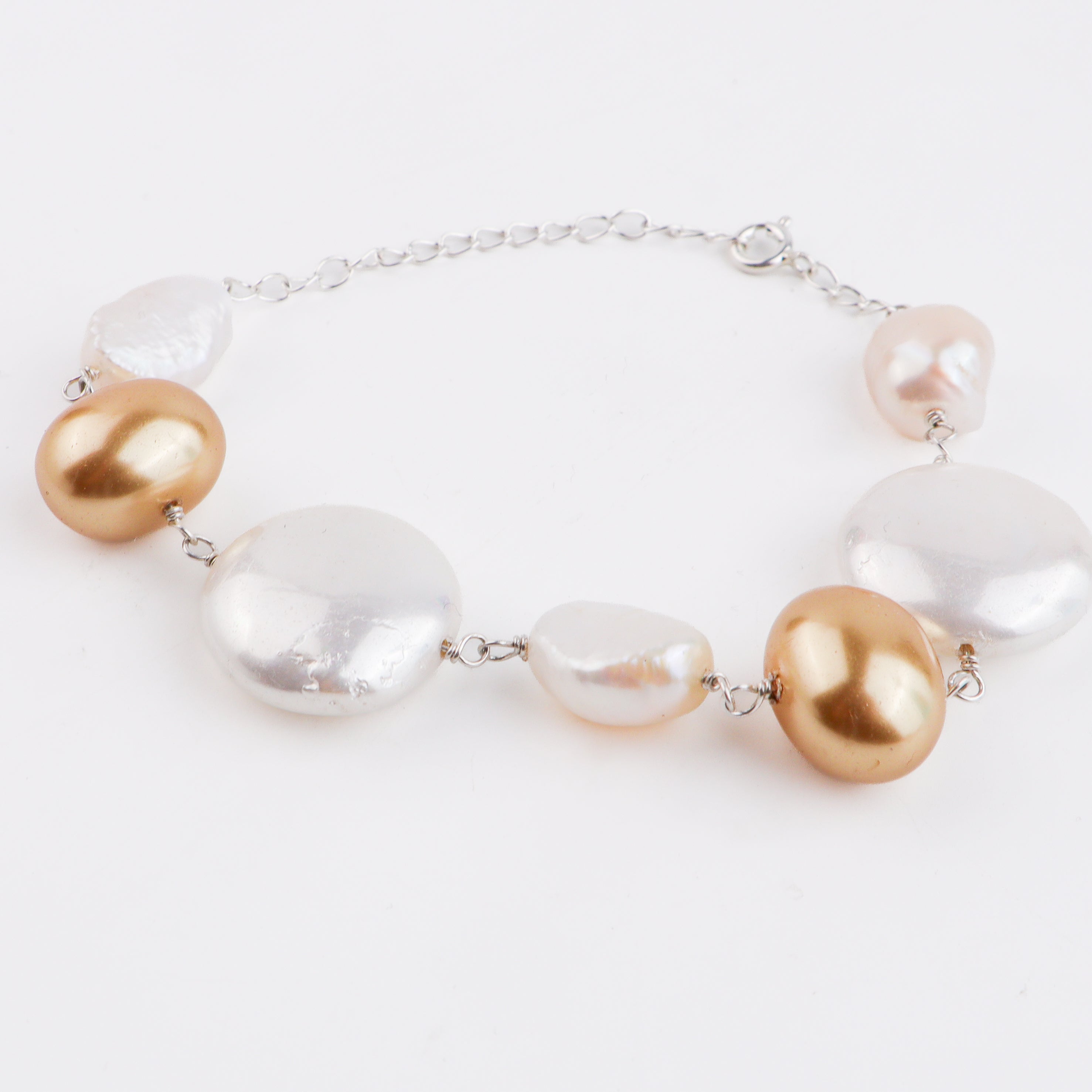Pearl Silver Ganthan Bracelet