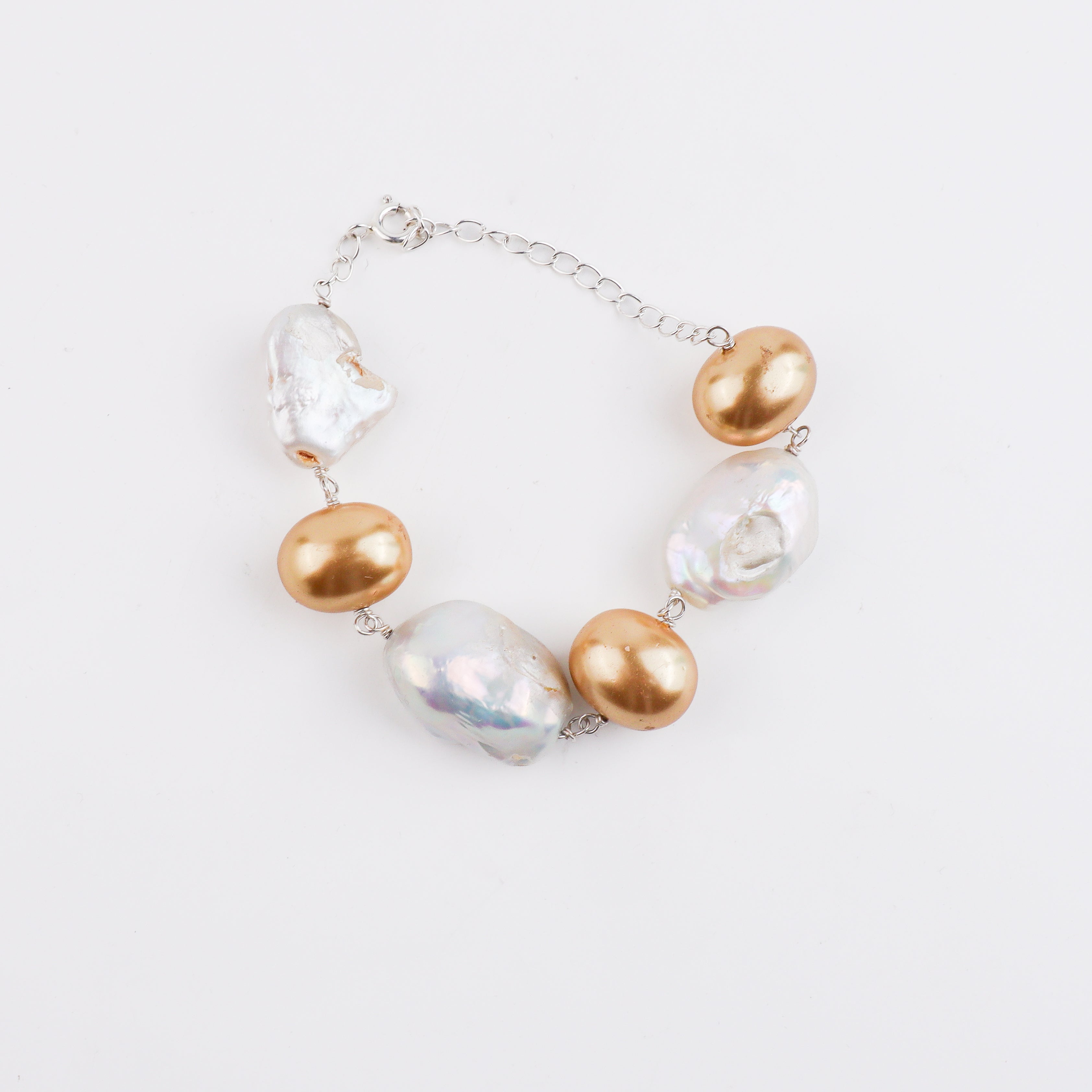 Pearl Silver Ganthan Bracelet