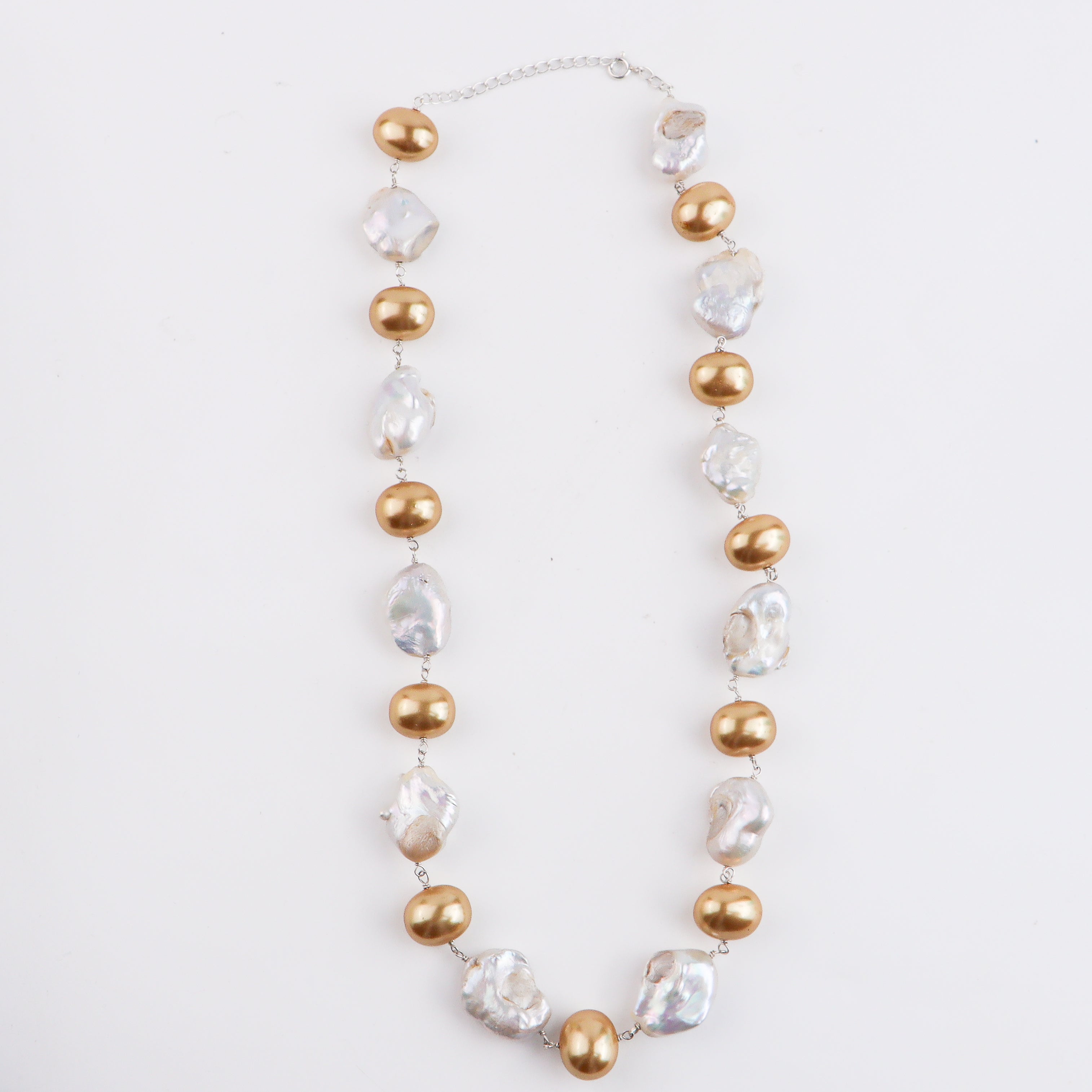 Pearl Silver Ganthan Necklace