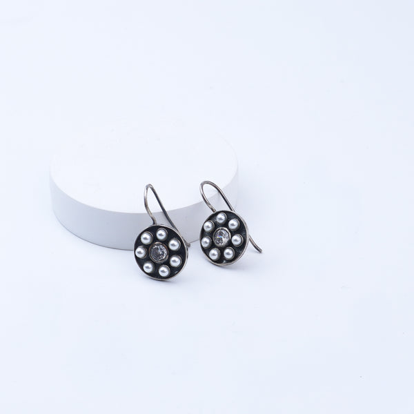 Moha Maya Pearl earrings | CZ | 92.5 Silver