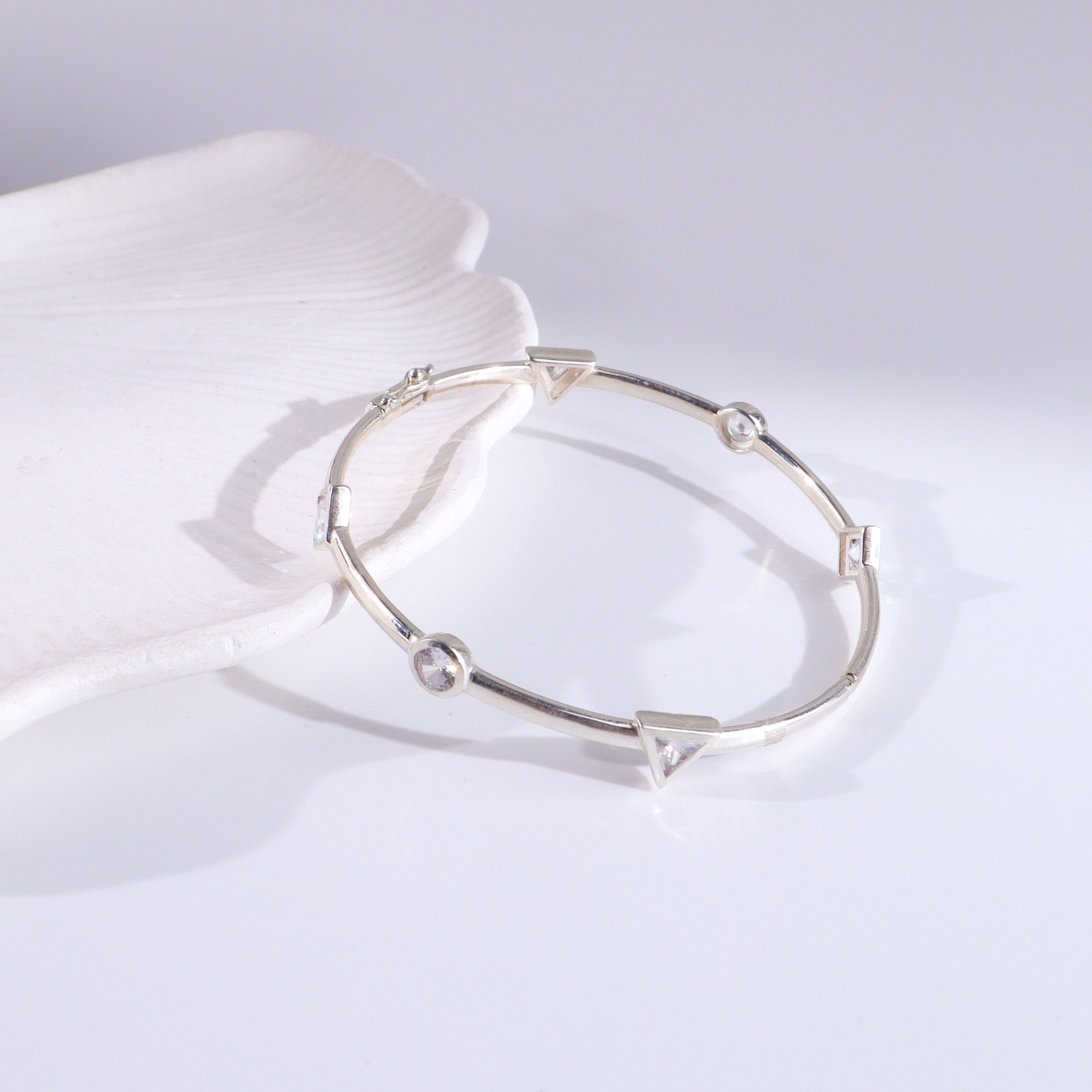 CZ Openable Bangle | 92.5 Sterling Silver