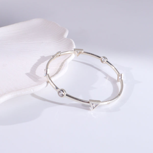 CZ Openable Bangle | 92.5 Sterling Silver