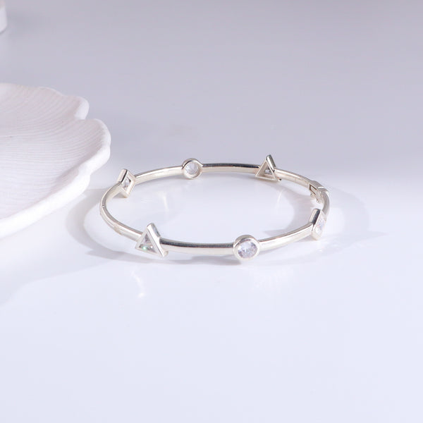 CZ Openable Bangle | 92.5 Sterling Silver