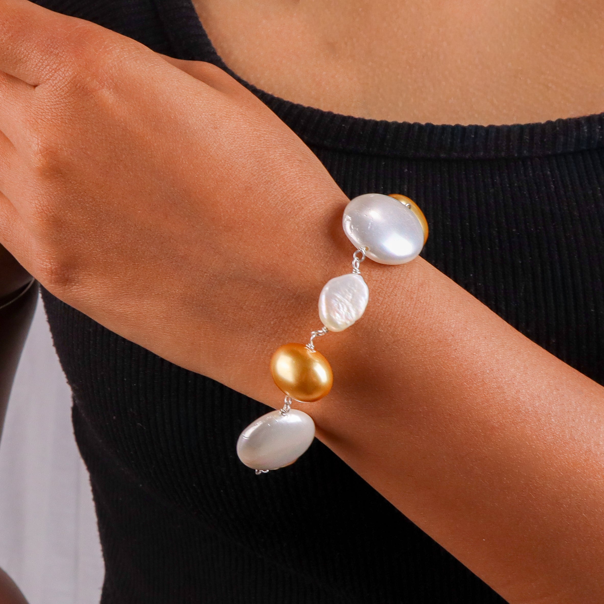 Pearl Silver Ganthan Bracelet
