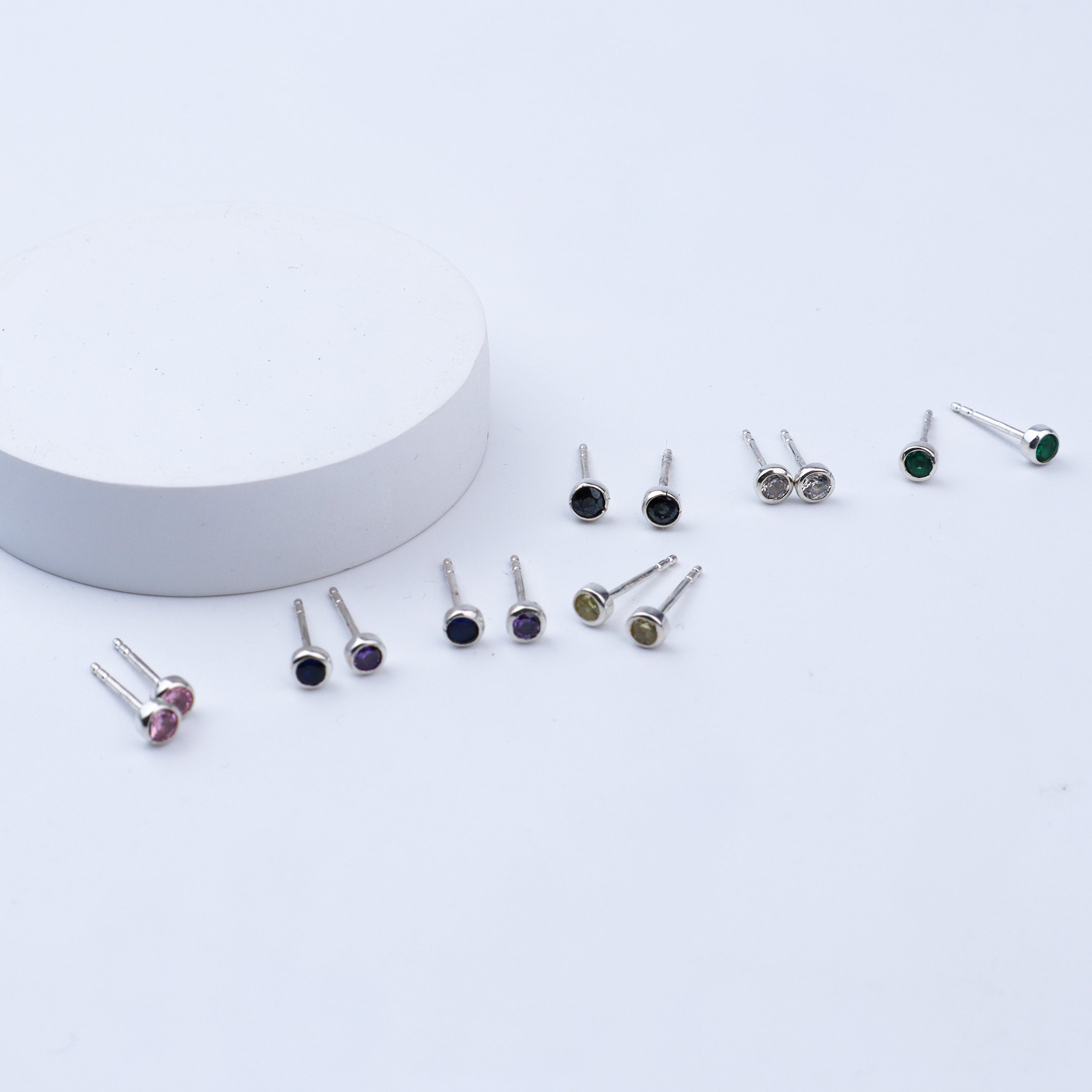 Rainbow Studs Pack : Small | CZ | 92.5 Silver