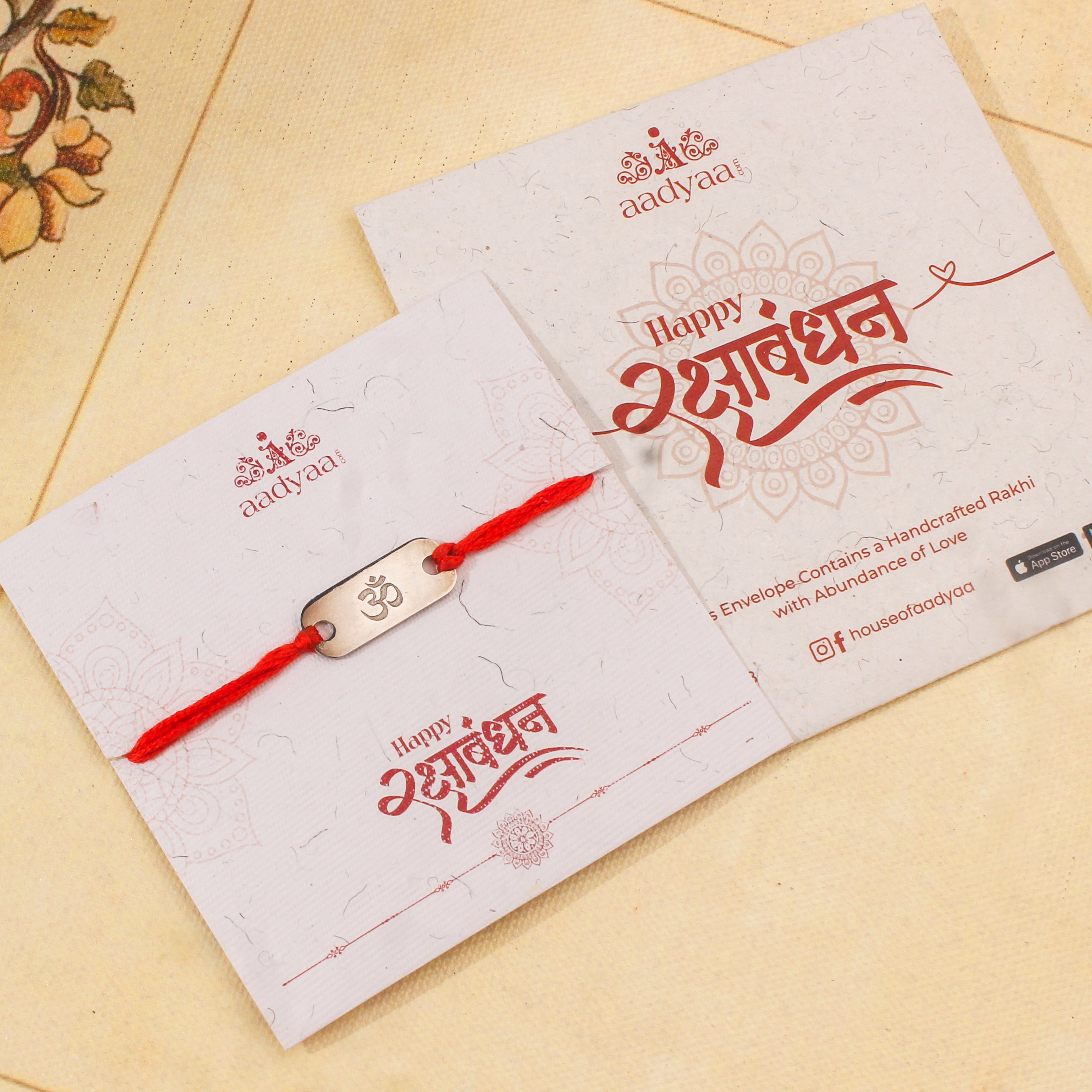 Silver Om (ॐ) Rakhi