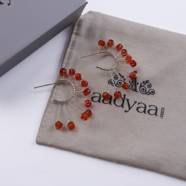 Carnelian Hoops (Project Handmade)